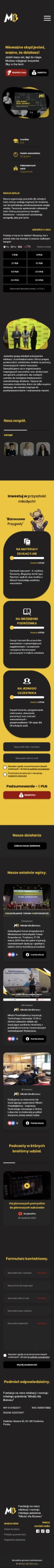 Młodzi dla Biznesu mockup screen content